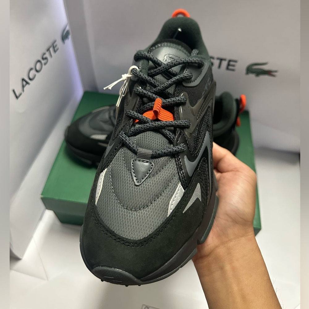 Lacoste L003 Neo Tech Chunky Runner Shoes Women's Size 7 Black Grey - Picture 3 of 8